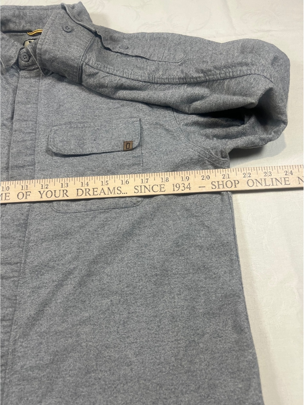 Dravus Lightweight Premium Flannel Solid Gray Size Medium - Picture 6 of 7